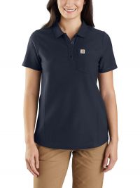 Damen Carhartt Poloshirt Dunkelblau